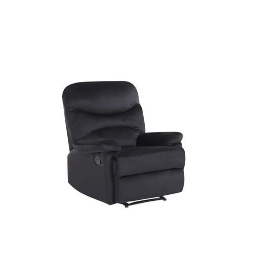 Fauteuil De Relaxation En Velours Noir Eslov
