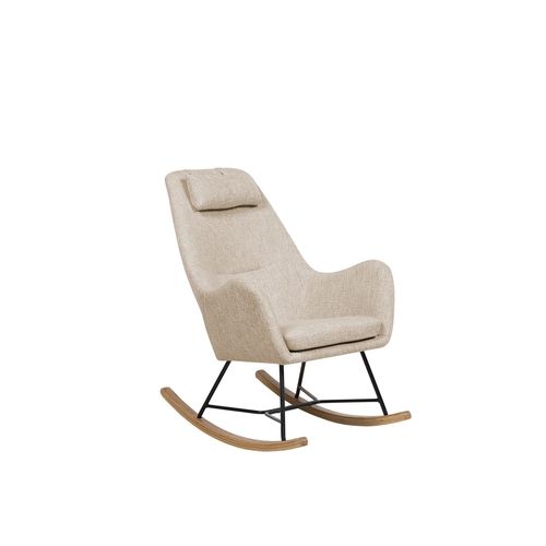 Fauteuil À Bascule Arrie Tissu Beige Clair