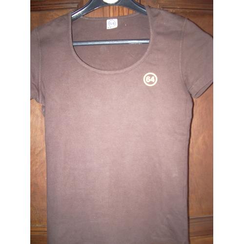 T-Shirt Marron Marque 64 Taille S