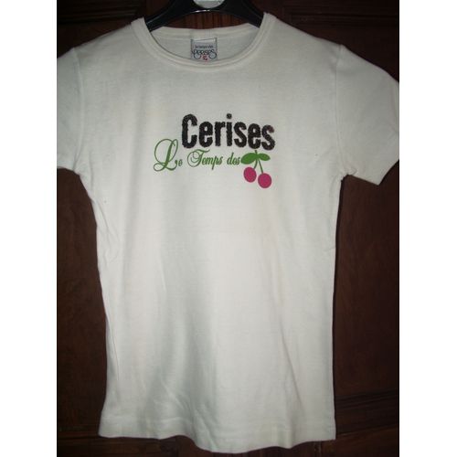 T-Shirt Blanc Le Temps Des Cerises Taille S