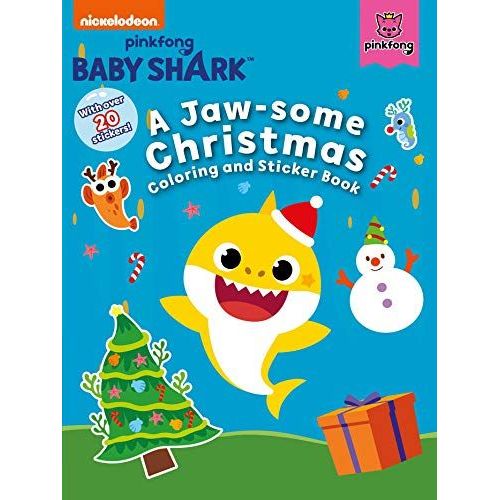Baby Shark: A Jaw-Some Christmas Coloring And Sticker Book