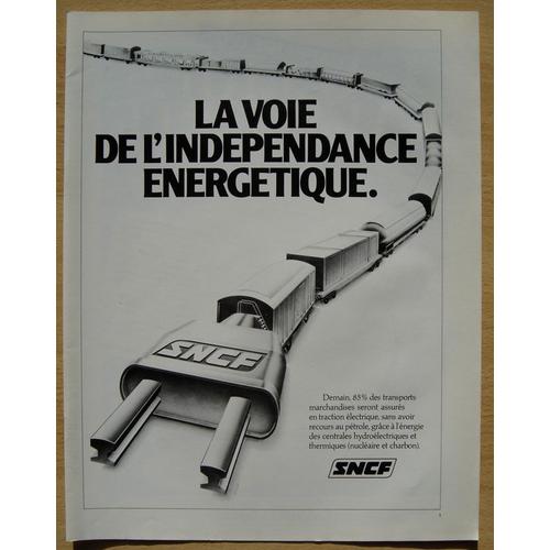 Publicité Papier -Sncf De 1982