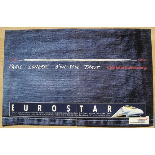 Publicité Papier - Sncf, Eurostar De 1998