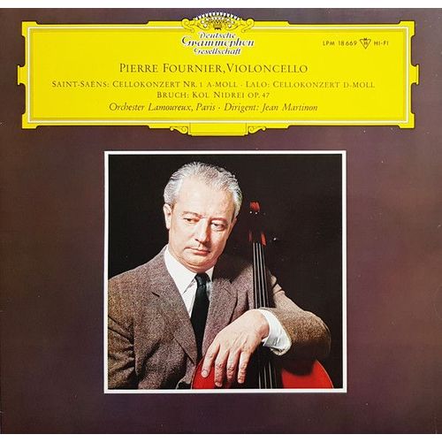 Lalo Saint-Saëns Bruch Pierre Fournier , Violincello  Orchestre Lamoureux, Paris Conductor: Jean Martinon ‎Cello Concertos / Kol Nidrei