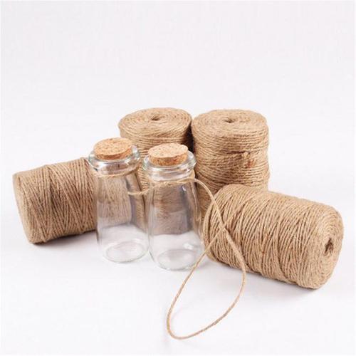 Bricolage Paquet D'éclairage Corde De Chanvre Épaisse Corde De Chanvre 3mm/100 Yard Corde De Chanvre Cordes De Lin Pour La Décoration De Bouteilles De Vin Projets D'artisanat