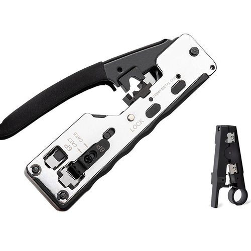 Combiné réseau Rj45 outil télécom sertissage sertisseuse pour Rj45 Cat7 Cat6A Cat6 Cat5 Rj11 Rj12 fiches modulaires pinces métalliques pince outil