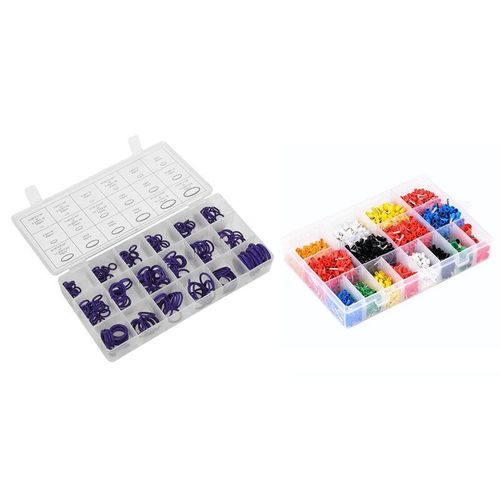 2120 Pièces Bornes De Fil Fil Cuivre Sertissage Connecteur Isolé Cordon Broches Bornes D'extrémité Awg22-5 Connecteur De Fil Électrique Et 270 Pièces O