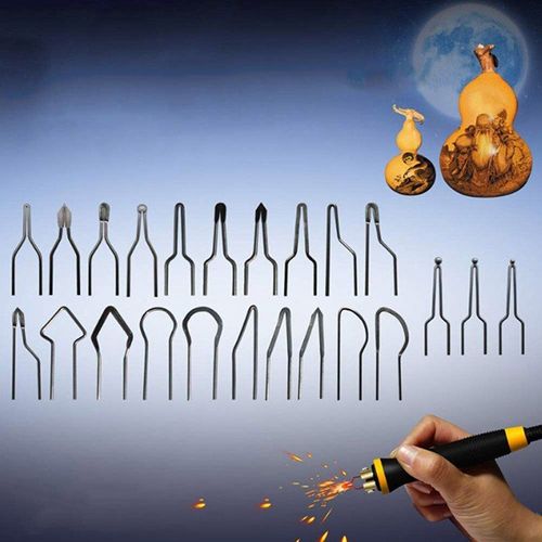23cs/Lot Gourde Embouts De Pyrogravure Épaisseur 1.0mm Pour Machine De Pyrogravure 50w