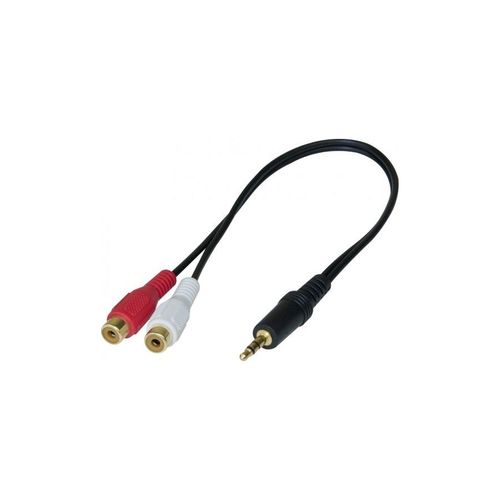 Adaptateur audio jack stéréo 3,5 mâle vers 2 x RCA femelles 30 centimètres