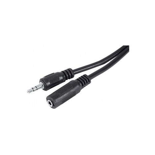 Rallonge stéréo Jack 3.5 mm noire - 10 mètres