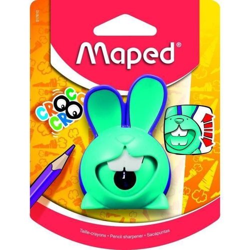 Maped - Taille-Crayons Croc Croc Innovation. Coloris Unique Bleu-Violet En Blister- E-Commerce