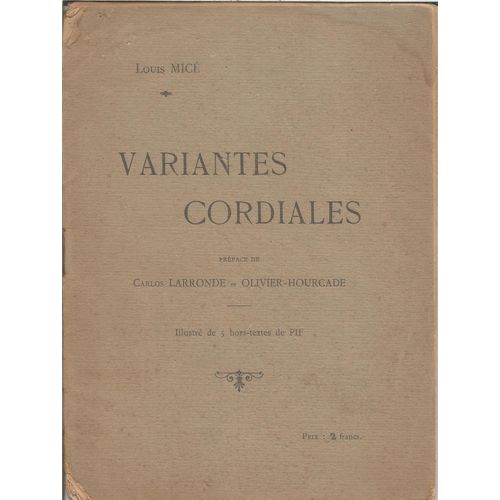 Variantes Cordiales, Illustré De 5 Hors-Textes De Pif