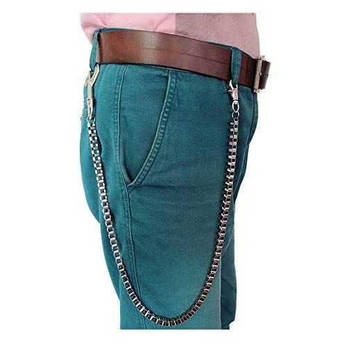 Envoie De France Chaine Métal Pantalon Carré Portefeuille Biker Chaine Pantalon Portefeuille Chaine Jeans Punk Motorcyle Rock Mailles Gothique Punk Emo Mixte