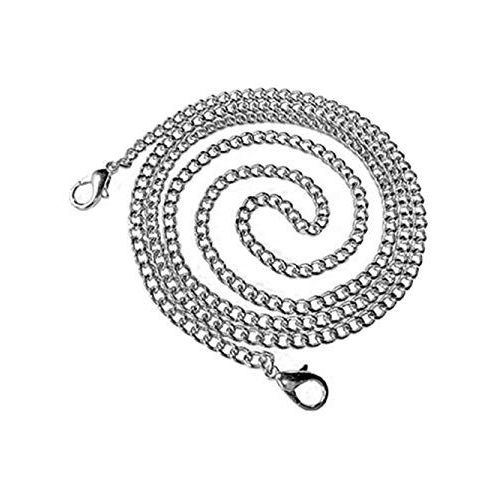 Envoie De France Unisexe Lot De 2 Pièces (1 * 76 Cm +1 * 100 Cm) Ceinture Porte-Clés Métal Motard Punk Gothique Chaîne Acier Simple Anneau De Pantalon Portefeuille Chaîne Pantalon Avec Agrafe