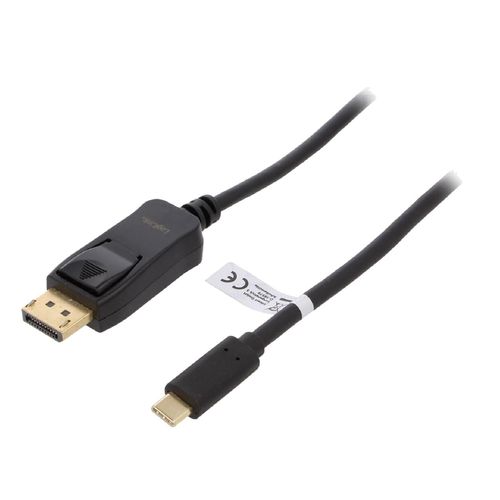 Adaptateur DisplayPort prise male USB C prise male 1.8m - Noir