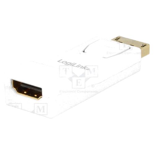 Adaptateur DisplayPort prise male HDMI femelle - Blanc