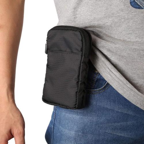 Sac de Ceinture Clip pour T¿¿l¿¿phone,Sacoche Homme Ceinture,Universel 6.5"" pour Pochette Telephone Portable avec Sacs de Banane Sport Pochette Portable (Noir)