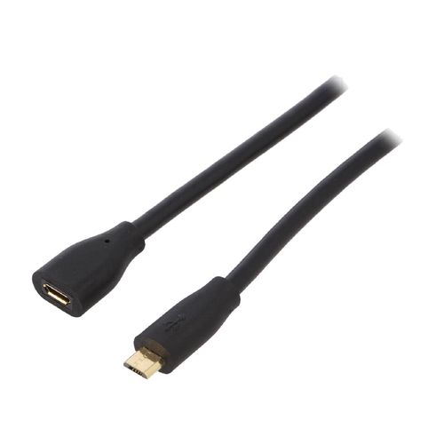 Cable USB 2.0 port USB B micro USB B micro prise male 5m - Noir