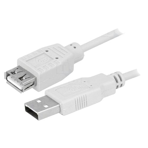 Cable USB 2.0 USB A femelle USB A male 3m - Gris