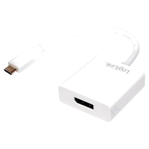 Adaptateur USB 3.0 DisplayPort femelle USB C prise male 140mm - Blanc