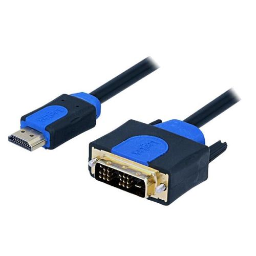 Cable HDMI 1.3 male DVI-D -18+1- male 3m - Noir-Bleu