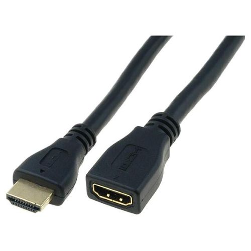 Cable HDMI 1.4 femelle HDMI prise male 3m - Noir