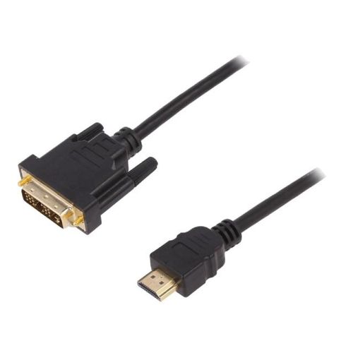 Cable HDMI 1.4 DVI-D -18+1- prise male HDMI prise male 3m - Noir