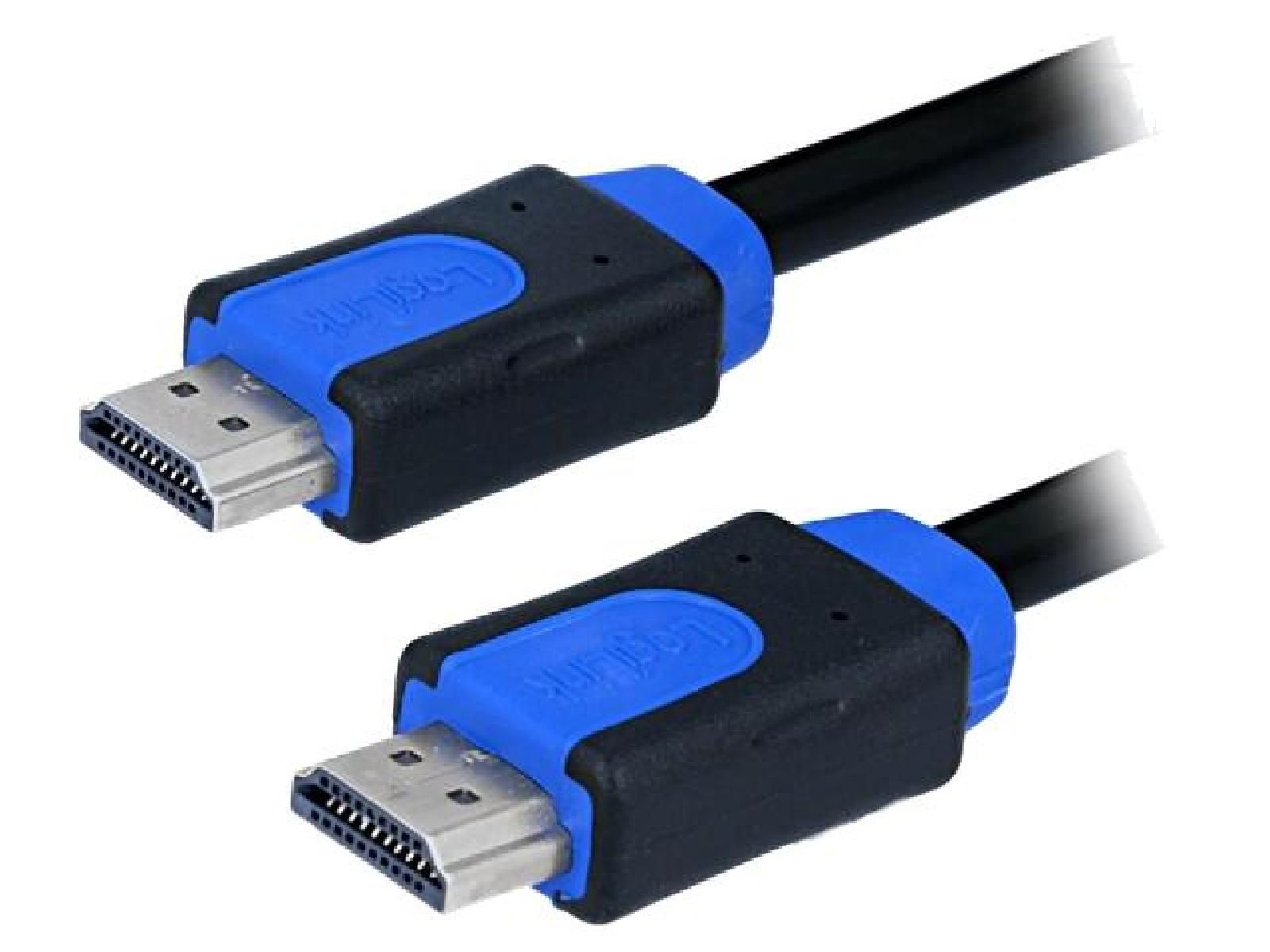 Cable HDMI 1.4 male des deux cotes 3m - Noir-Bleu