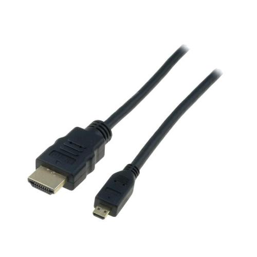 Cable HDMI 1.4 prise male micro HDMI prise male 2m - Noir