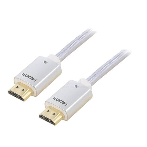 Cable HDMI 2.1 male des deux cotes 1.5m argent