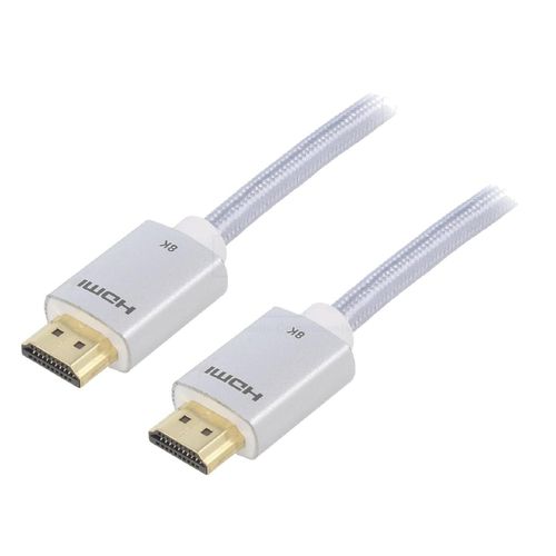 Cable HDMI 2.1 male des deux cotes 3m argent