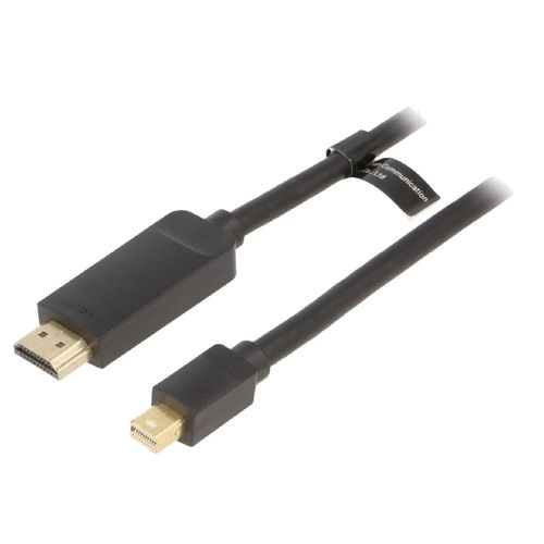 Cable HDMI male mini DisplayPort male 2m noir
