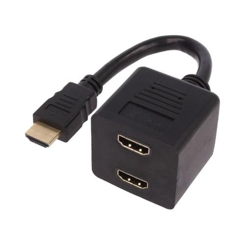 Cable repartiteur en Y HDMI FULL HD 3D 0.2m - Noir