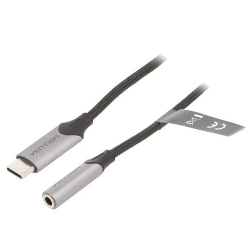 Cable Jack 3.5mm femelle USB C male 1m - Noir