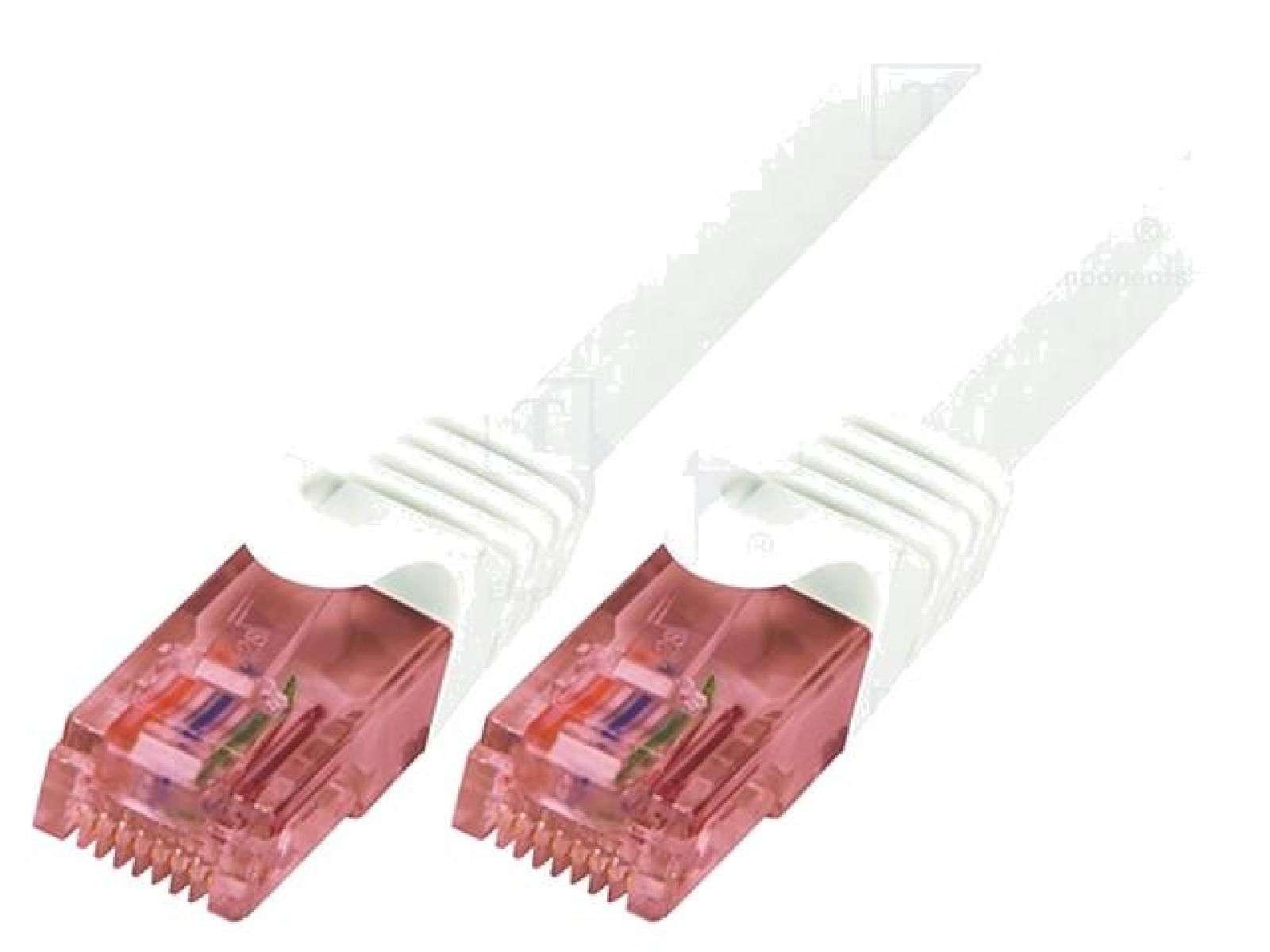 Cable reseau RJ45 male U-UTP Cat 6 blanc- 2m