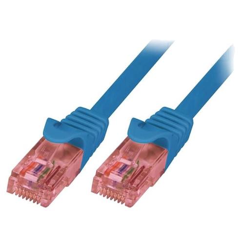 Cable reseau RJ45 male U-UTP Cat 6 bleu- 2m