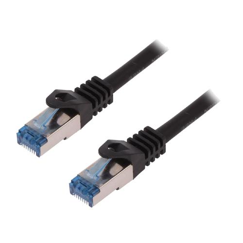 Cable reseau RJ45 male S-FTP Cat 6a noir- 7.5m