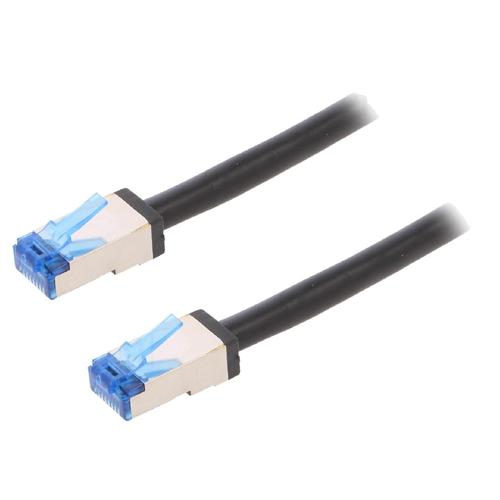 Cable reseau RJ45 male S-FTP Cat 6a noir - 10m