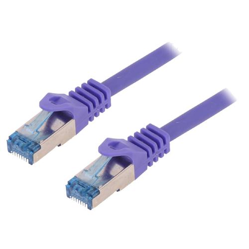 Cable reseau RJ45 male S-FTP Cat 6a violet - 2m