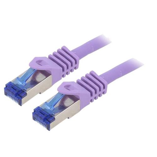 Cable reseau RJ45 male S-FTP Cat 6a violet- 2m