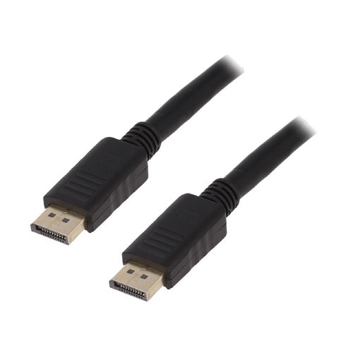 Cable DisplayPort 1.2 prise male des deux cotes 3D 4K UHD 10m - Noir