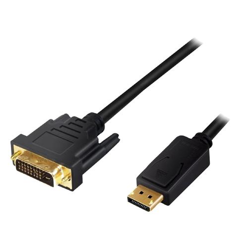 Cable DisplayPort 1.2 prise male DVI-D -24+1- prise male FULL HD 3m - Noir