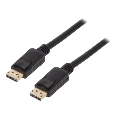 Cable DisplayPort 1.2 prise male des deux cotes 3D 4K UHD 5m - Noir