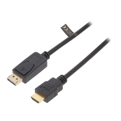 Cable DisplayPort 1.2 prise male HDMI prise male 3D 4K 3m - Noir