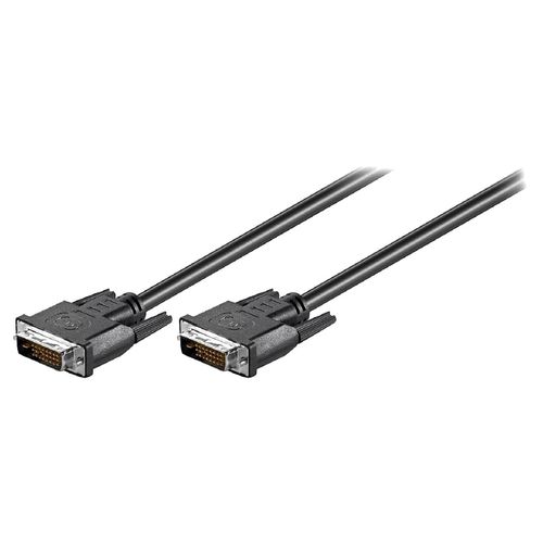 Cable DVI-D male des deux cotes 2m noir