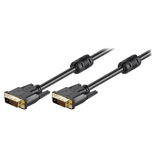 Cable DVI-D male des deux cotes 2m noir