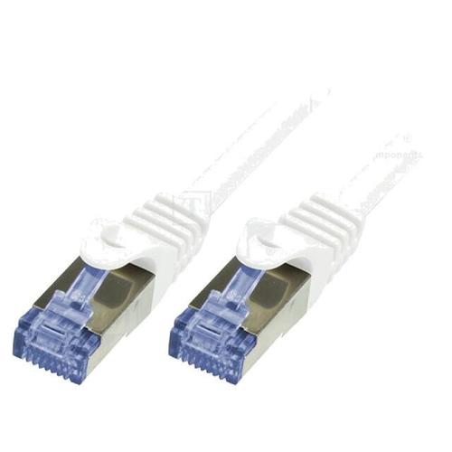 Cordon de raccordement S-FTP Cat.6a blanc - 7.5m