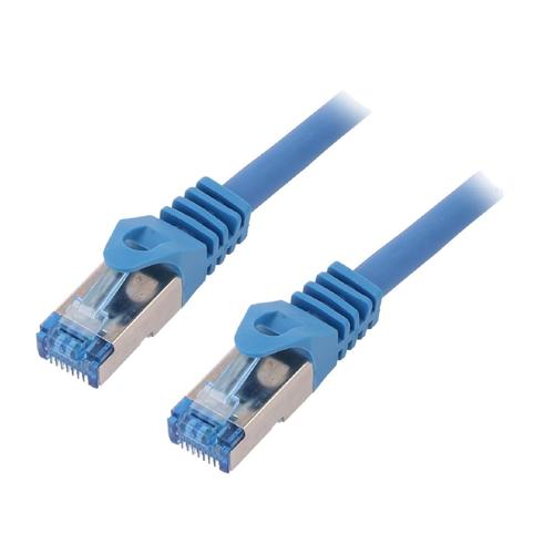 Cordon de raccordement S-FTP Cat.6a bleu - 1.5m