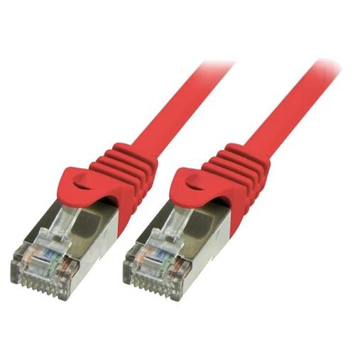 Cordon raccordement F-UTP Cat.5e Rouge -5m