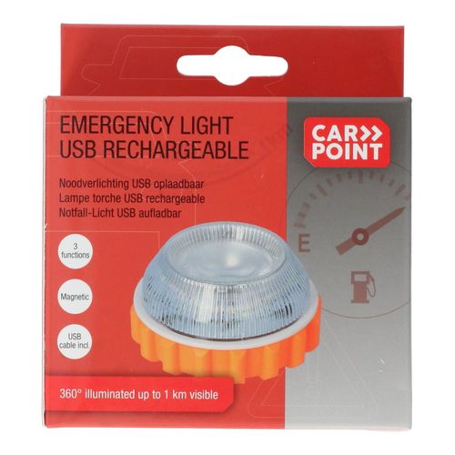 Balise Clignotante Secours Rechargeable Led 360o Magnetique Orange